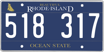 RI license plate 518317