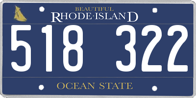 RI license plate 518322