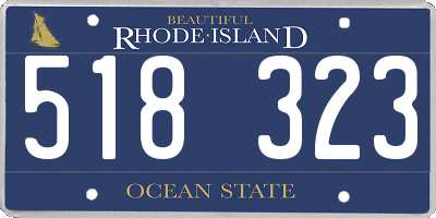 RI license plate 518323