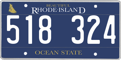RI license plate 518324