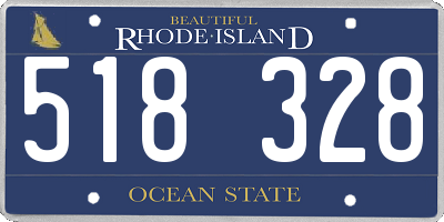RI license plate 518328