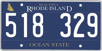 RI license plate 518329