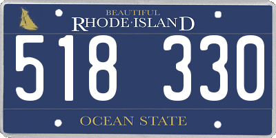 RI license plate 518330