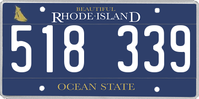 RI license plate 518339