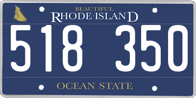 RI license plate 518350