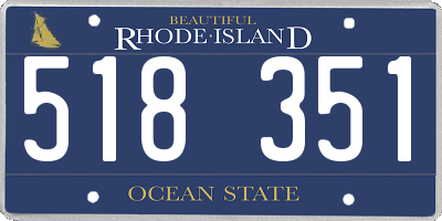RI license plate 518351