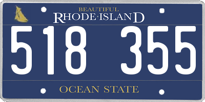 RI license plate 518355