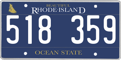 RI license plate 518359