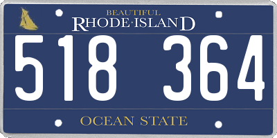 RI license plate 518364