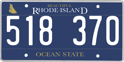 RI license plate 518370