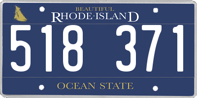 RI license plate 518371
