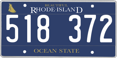 RI license plate 518372