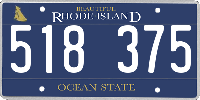 RI license plate 518375