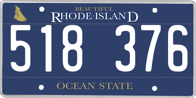 RI license plate 518376