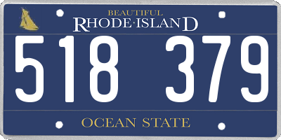 RI license plate 518379