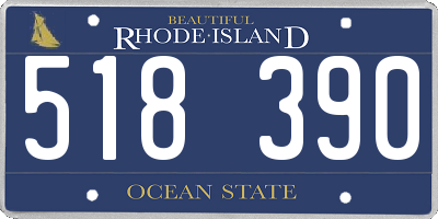 RI license plate 518390