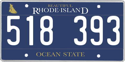 RI license plate 518393