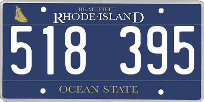 RI license plate 518395
