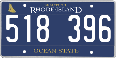 RI license plate 518396