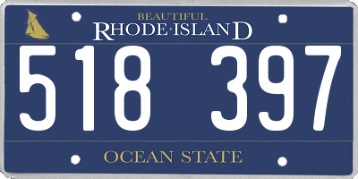 RI license plate 518397