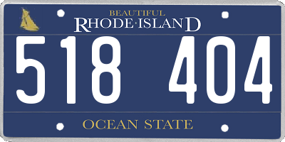 RI license plate 518404