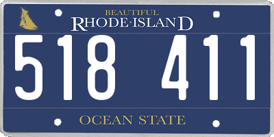 RI license plate 518411