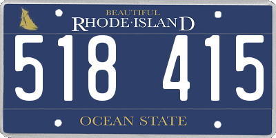 RI license plate 518415