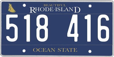 RI license plate 518416