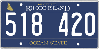 RI license plate 518420