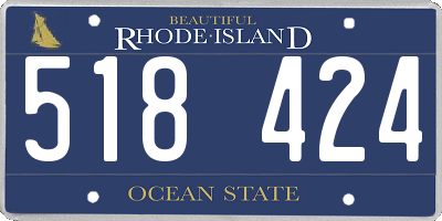 RI license plate 518424
