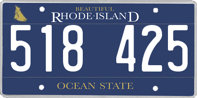 RI license plate 518425