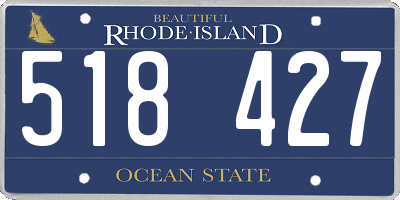 RI license plate 518427
