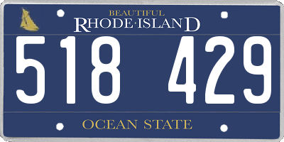 RI license plate 518429