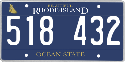 RI license plate 518432