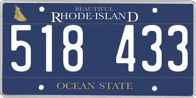 RI license plate 518433