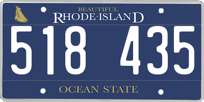 RI license plate 518435