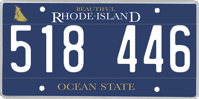 RI license plate 518446