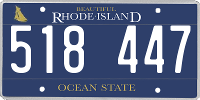 RI license plate 518447