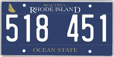 RI license plate 518451