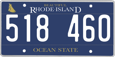RI license plate 518460
