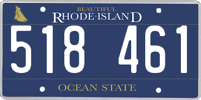 RI license plate 518461