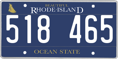 RI license plate 518465