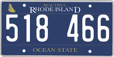 RI license plate 518466