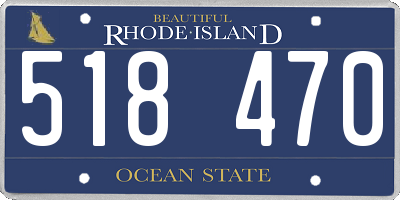 RI license plate 518470