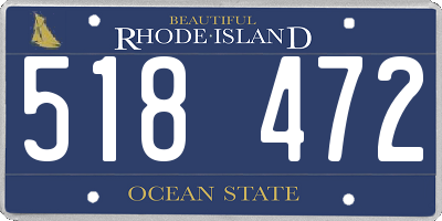 RI license plate 518472