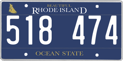 RI license plate 518474
