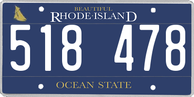RI license plate 518478
