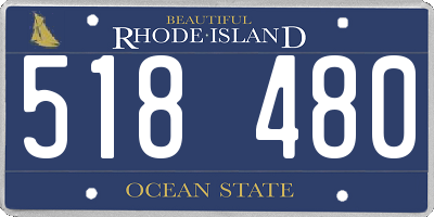 RI license plate 518480