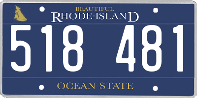RI license plate 518481
