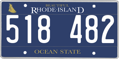 RI license plate 518482